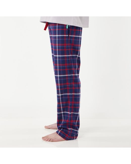 Lounge Blue Soft, Breathable Organic Brushed Cotton Loungewear Trousers for men