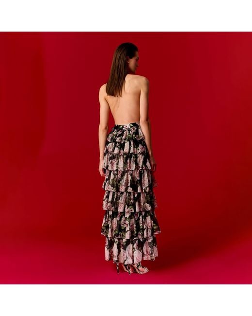 Nur Karaata Metallic Florentina Bloom Dress