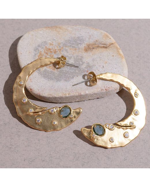 Rare Matters Jewelry Metallic Timeless Organic Crescent Earrings