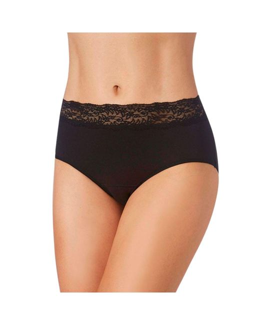 Zd - Zero Defects Black Atenea High-Waist Lace Brief – Softness With Soy Fiber