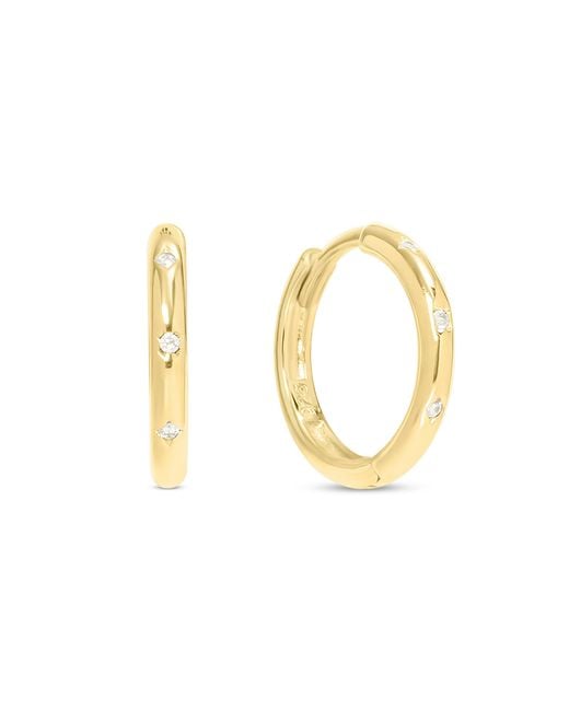 Esterah Metallic Huggie Earrings