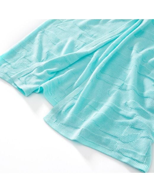 Fully Fashioning Green Vicky Geometric Jacquard Knit Skirt