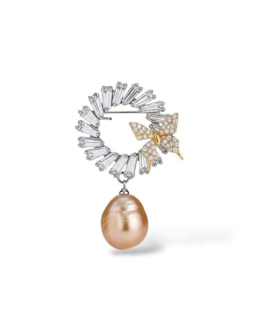Ninemoo White Aurora Grace Brooch-Pendant