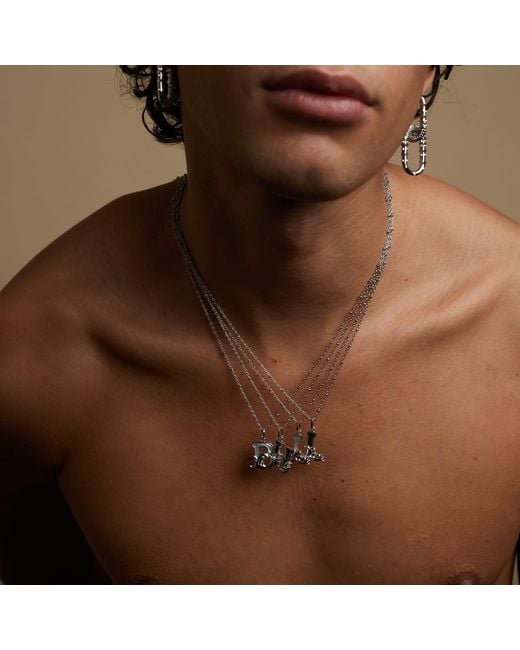 Kasun Metallic Plated U Initial Necklace With Mother Of Pearl