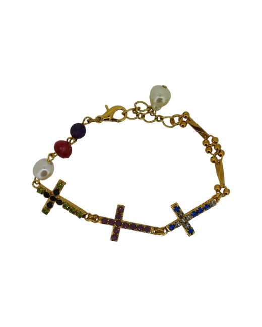 Vicki Sarge Black The Three Cross Bracelet