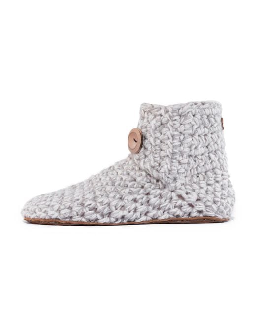 Kingdom of Wow Gray Neutrals Barefoot Bamboo Wool Boot Slippers