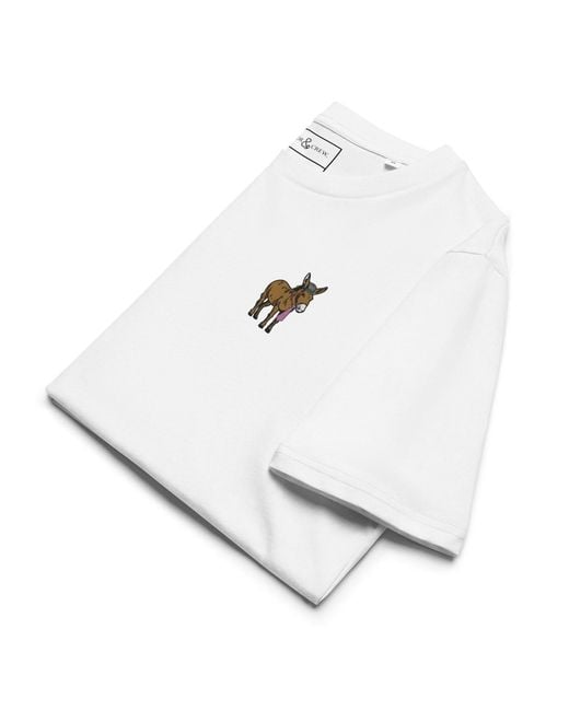 Anchor and Crew White Smart Ass Actual Life Organic Cotton Embroidered T-Shirt for men