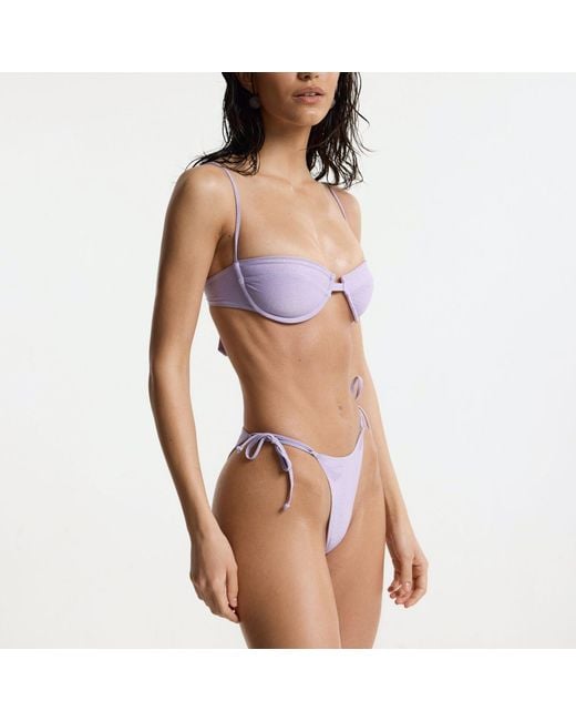 Veroni Swim Purple Allura Lurex Bikini Top