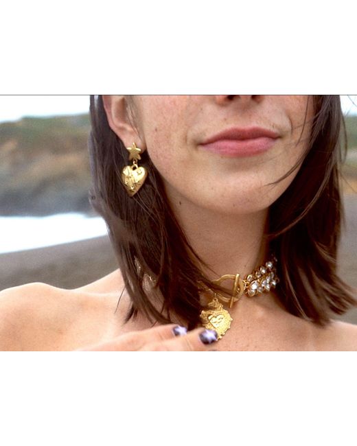 Sccollection Metallic Stella Star & Heart Earrings
