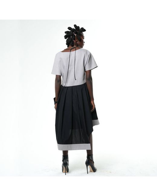 Metamorph Blue Two-Toned Asymmetrical Denim Tunic Dress