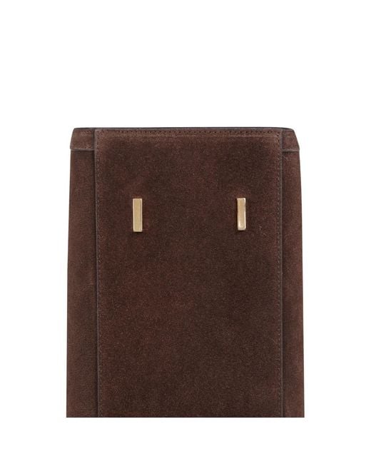 Saonara Brand Brown Shopping Bag Chocolat Suede
