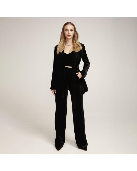 Lita Couture Black The Silk Velvet Blazer