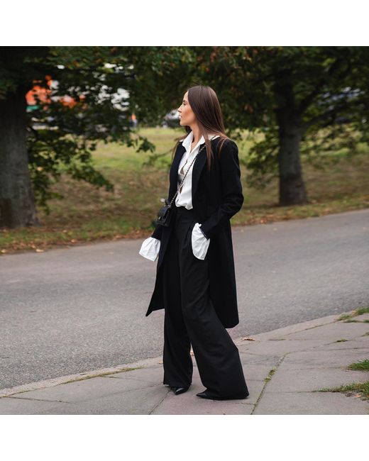 Mandragora Black Classic Wool Coat