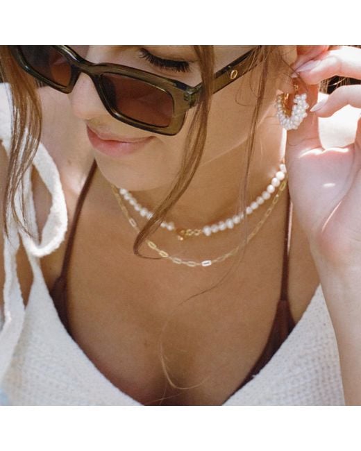 Leeada Jewelry Metallic Abbi Chain Necklace