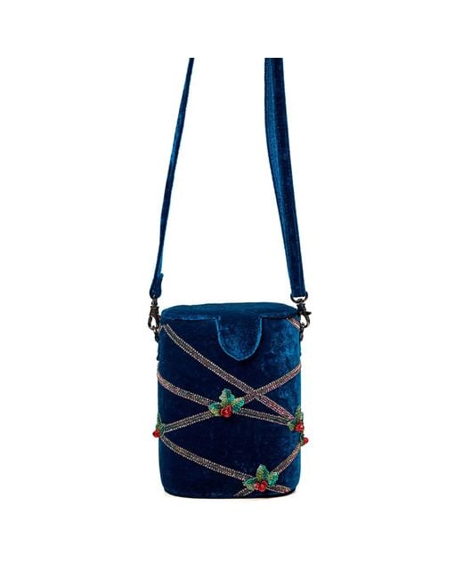 Simitri Blue Knotty Or Nice Bucket Bag