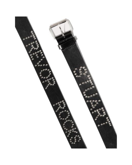 Stuart Trevor Black Rocks Studded Leather Belt