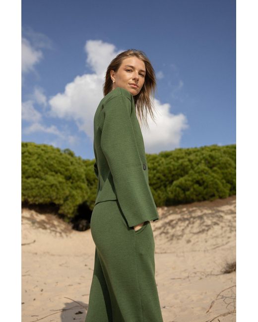 SALANIDA Green Galante Knitted 100% Merino Blazer