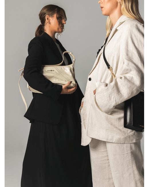 Orange Cube Natural Ruched Shoulder Bag