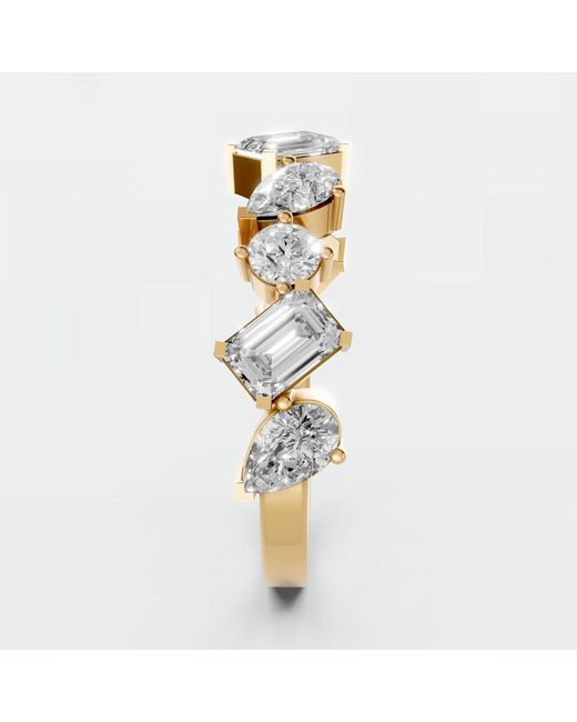 Aya Fine Jewelry Metallic Mixed Shape Lab Diamond Stacking Ring