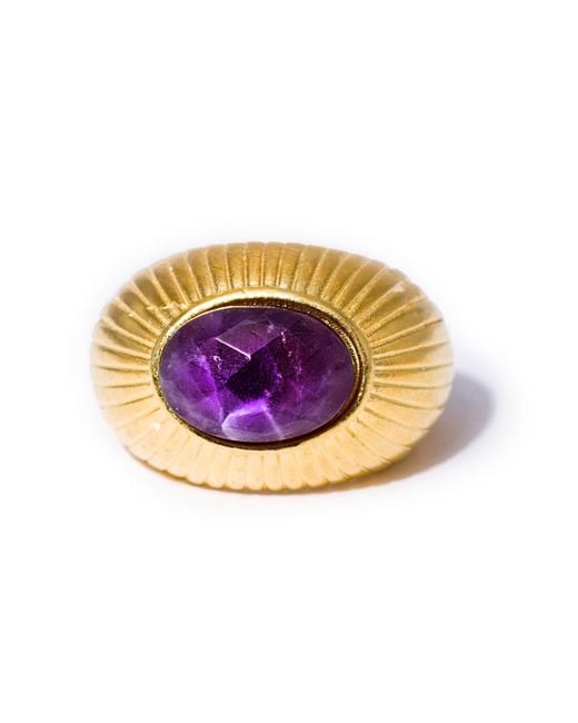 Kybele Studio Purple Oval Amethyst Ring