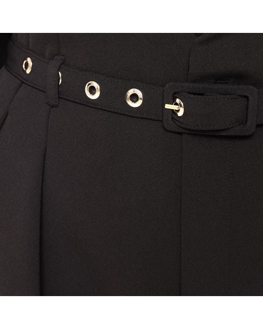 Nissa Black Side Pockets Slim Pants