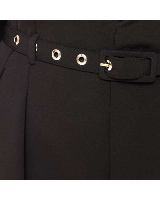 Nissa Black Side Pockets Slim Pants