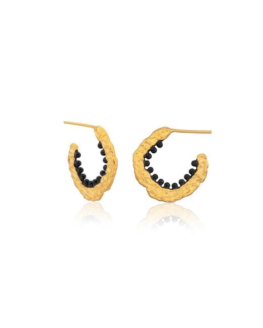 Milou Jewelry Metallic Alice Hoop Earrings