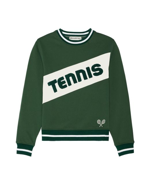 Ellsworth & Ivey Green Retro Block Tennis Sweatshirt