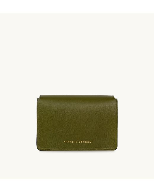 Apatchy London Green The Newbury Leather Crossbody Bag