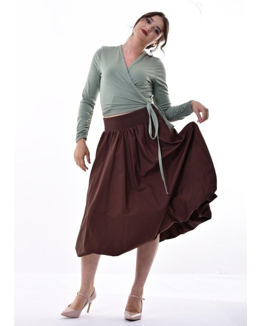 Frock Tales Brown Enoki Puffball Skirt