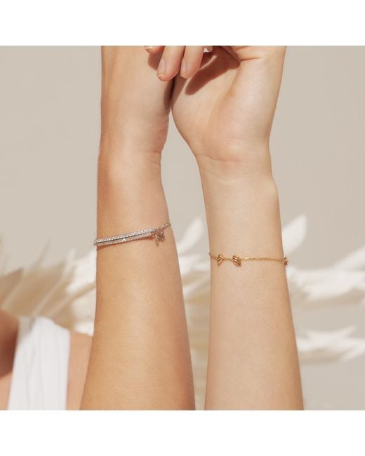 BLOOMTINE | Earth Angel HQ Metallic Illuminess 14K Diamond Bar Bracelet