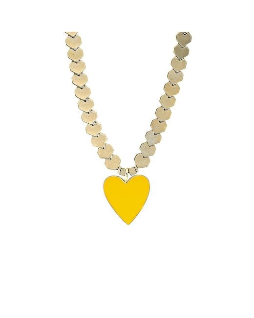 Ebru Jewelry Metallic Happy Heart Beaded Necklace