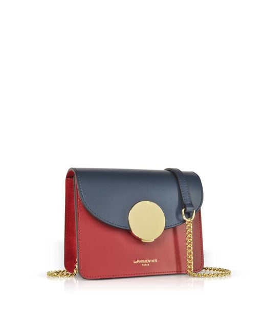 Le Parmentier Blue New Ondina Mini Color Block Shoulder Bag