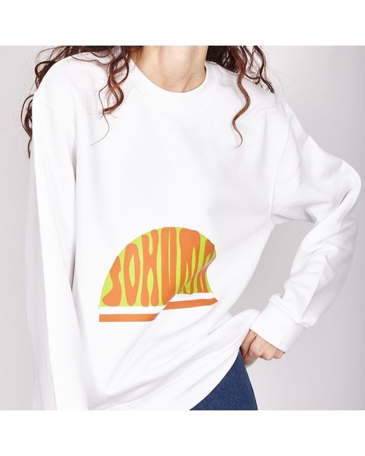 SOHUMAN White Tum Sustainable Sweatshirt