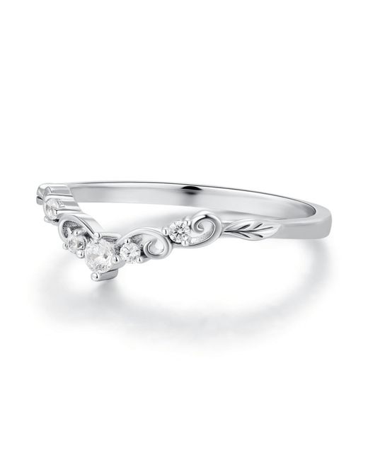 Azura Jewelry New York White Crest Band Vermeil