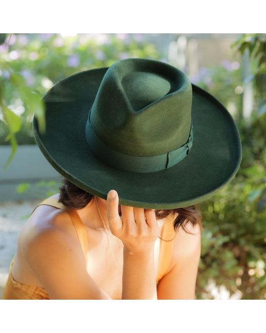 Wild as Heck Green The Aurora Forest Rancher Pencil Brim Hat