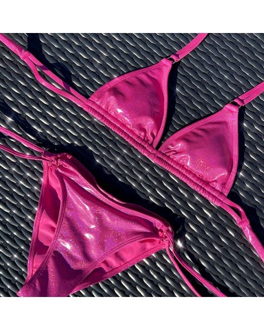 Enez Swim Red Eden Triangle Bikini Top