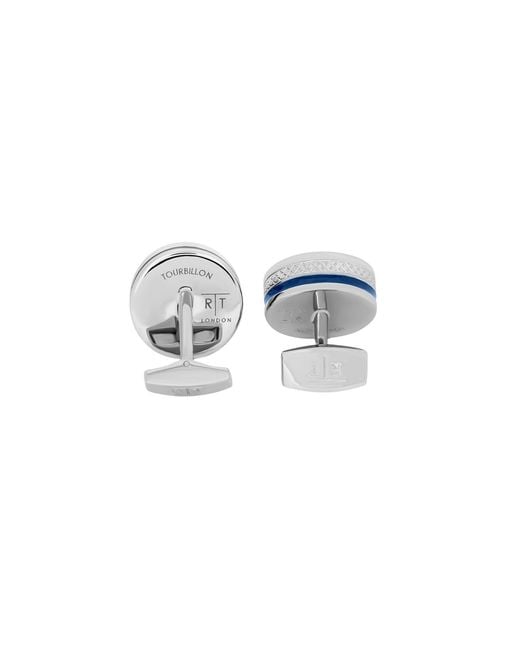 Tateossian Blue Skull Tourbillon Cufflinks for men