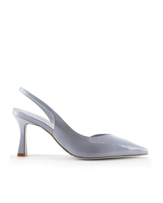 Notabene Blue Emira Slingback Stilettos, Ice Patent