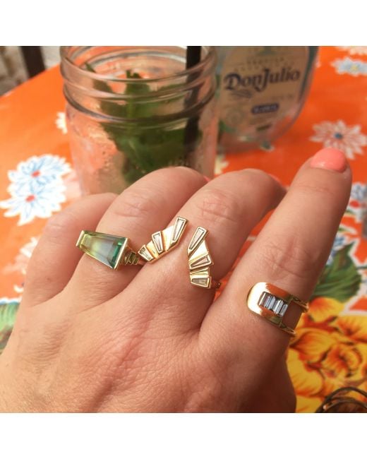 Glamrocks Jewelry Metallic Sunray Ring