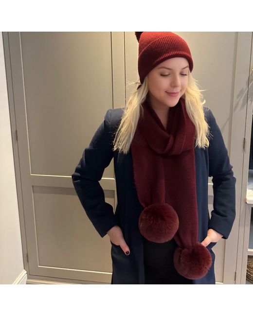 Lula-Ru Red Cashmere Scarf