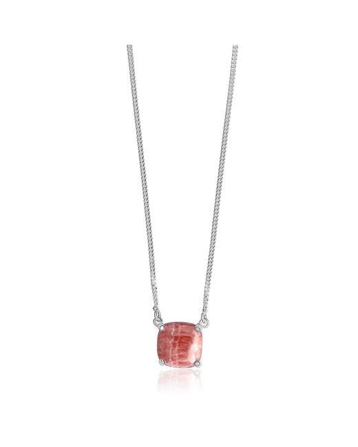 FV Jewellery White La Stèle Rhodochrosite & Dome Necklace