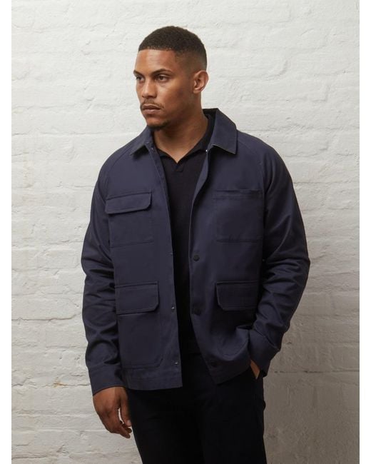 Guards London Blue Jacob Modern Field Overshirt for men