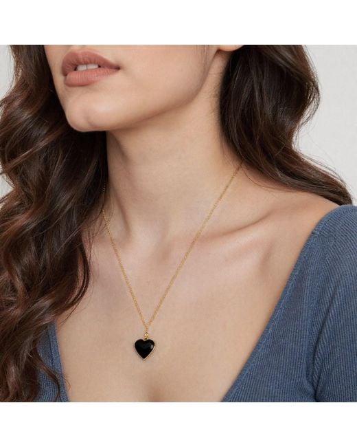 Rejected Hearts Club Metallic Single Hearted Girl Filled Necklace With Magnetic Clasp