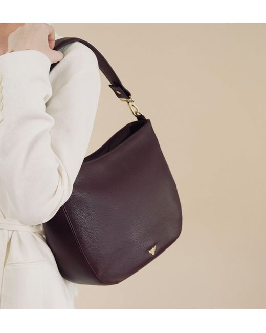 Apatchy London Purple The Rosie Burgundy Leather Bag