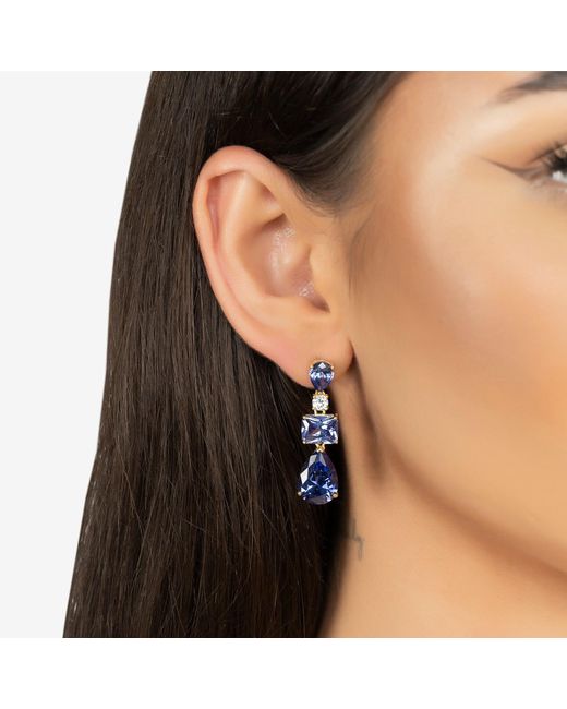 Latelita London Blue Valentina Drop Earrings Tanzanite