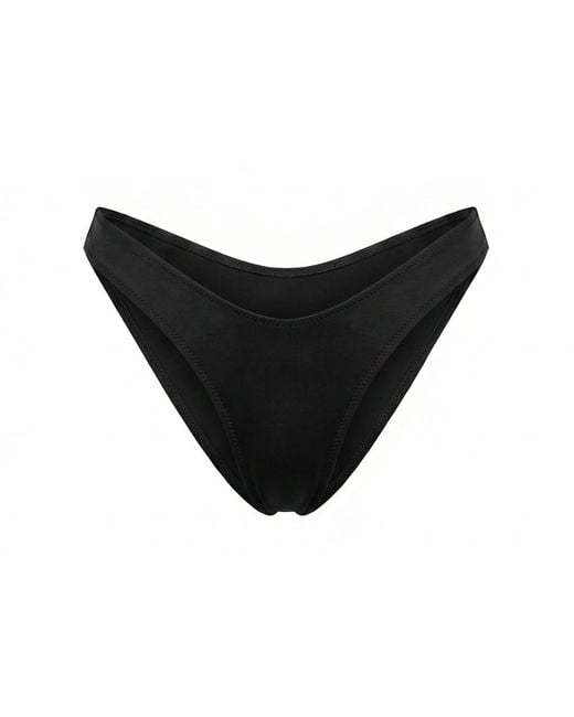Yesudare Black Bali V-Shaped Bikini Bottoms – Matte