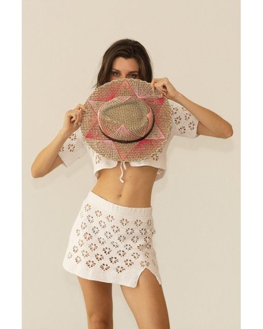 Muche Et Muchette Pink Shara Crop Top & Mini Skirt Set
