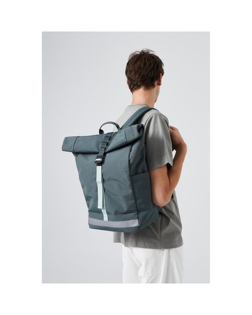 Lefrik Blue Lars Roll Top Backpack Laurel for men