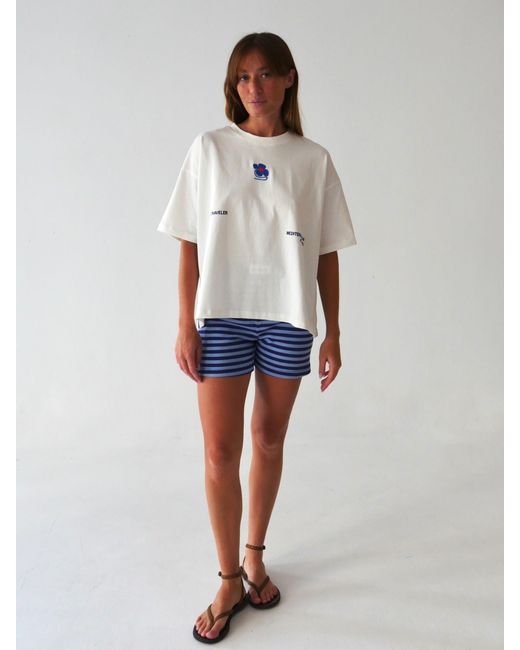 Mind Traveler White Mediterranean Flower T-Shirt